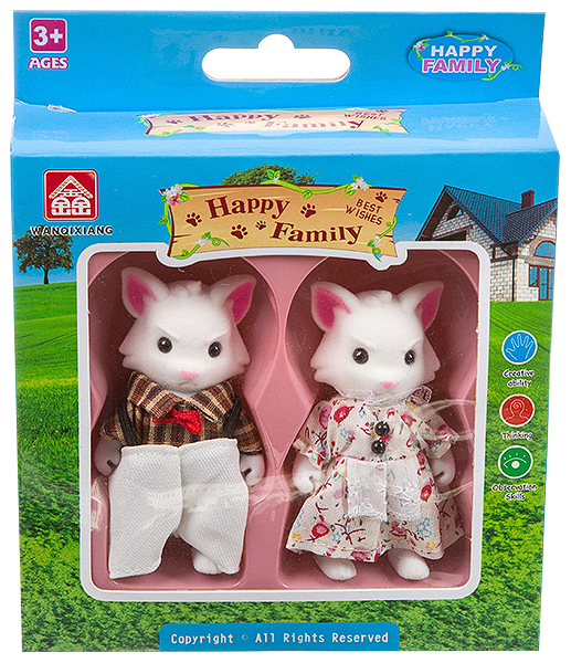 Игровой набор Happy Family фигурки зверюшек 2 лисёнка BOX 15 21?15 21?4 5 см арт.012-07C.