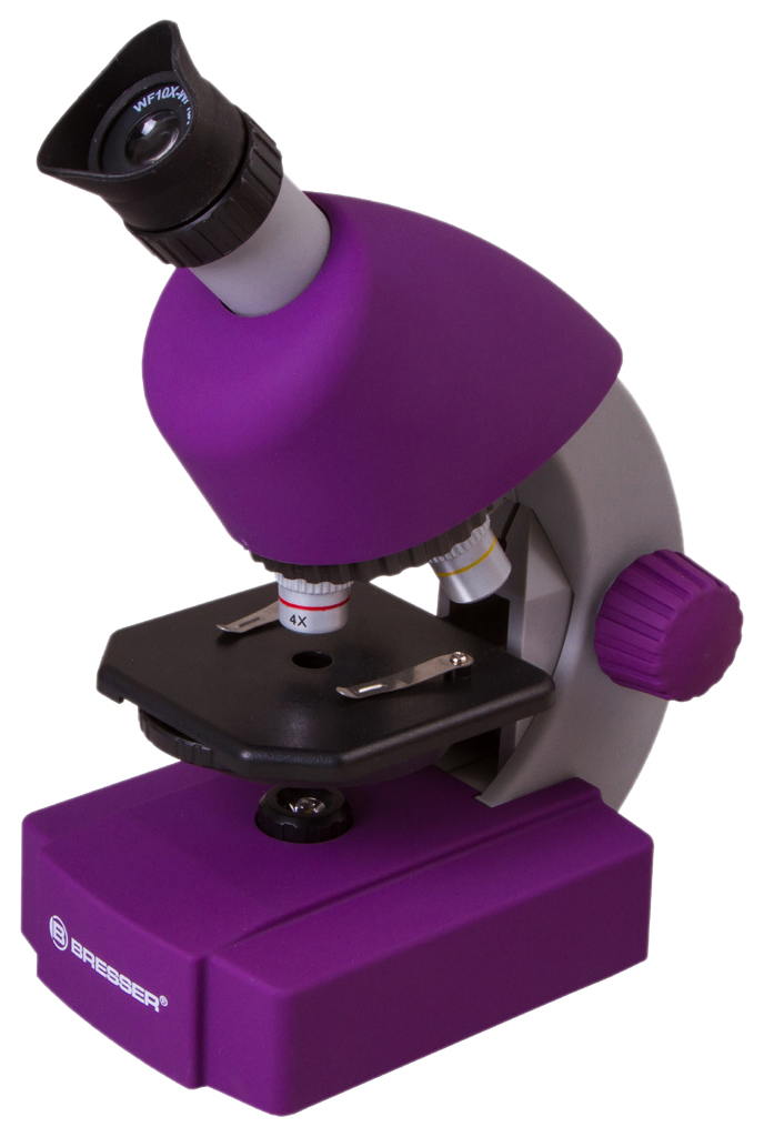 Микроскоп Bresser Junior 40x-640x, фиолетовый микроскоп bresser junior biolux sel 40–1600x красный