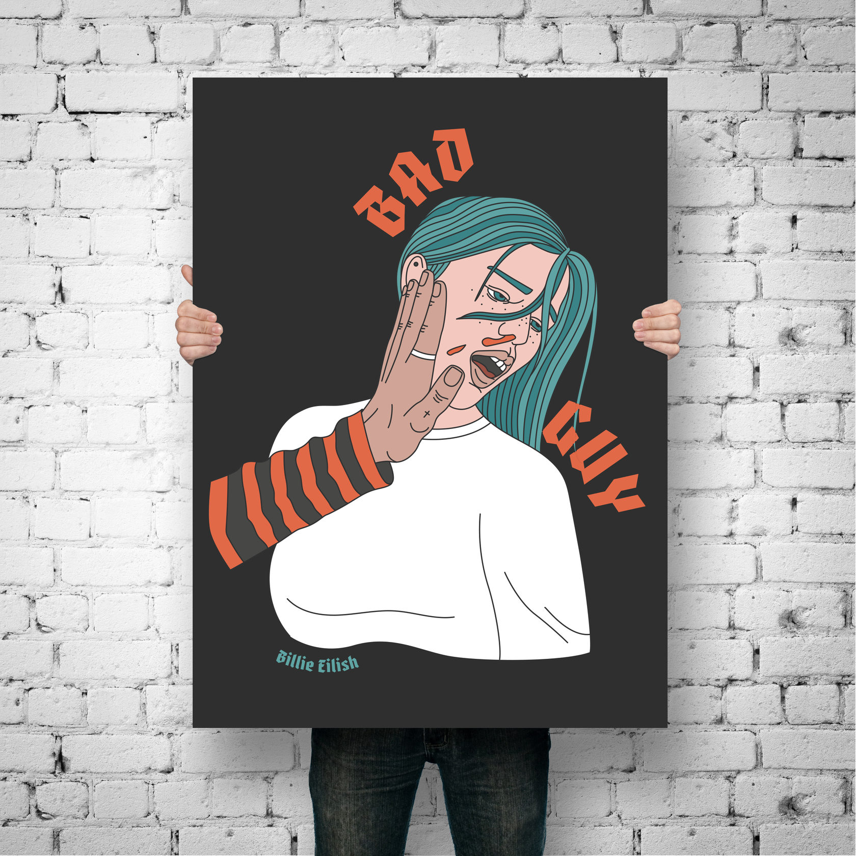 

Постер Billie Eilish 40х50 в тубусе