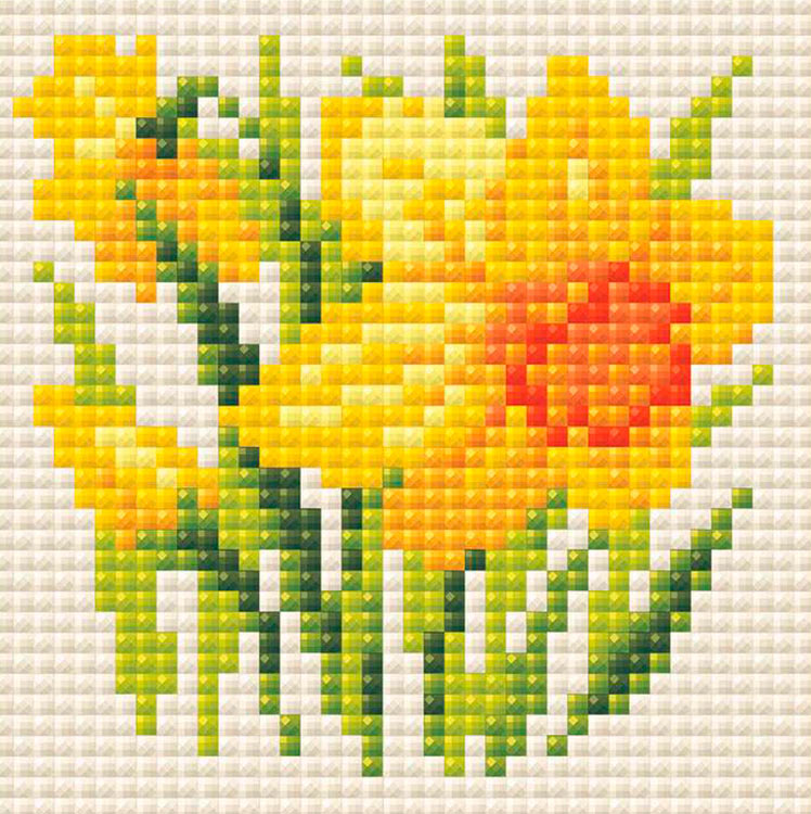 

Алмазная вышивка Риолис Нарцисс, 10x10 см, Нарцисс