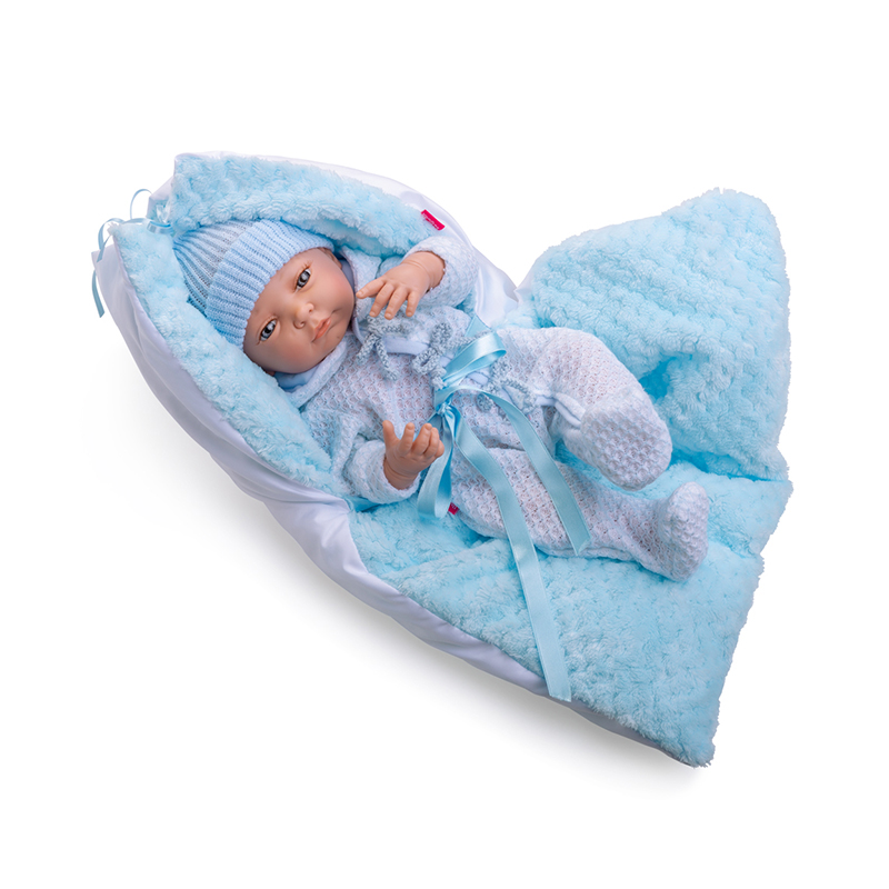 

Кукла Berjuan Newborn с голубой подушечкой для малышка