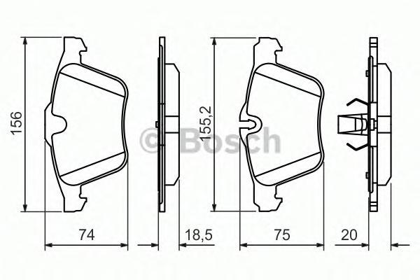 

Комплект тормозных колодок BOSCH 0986494481
