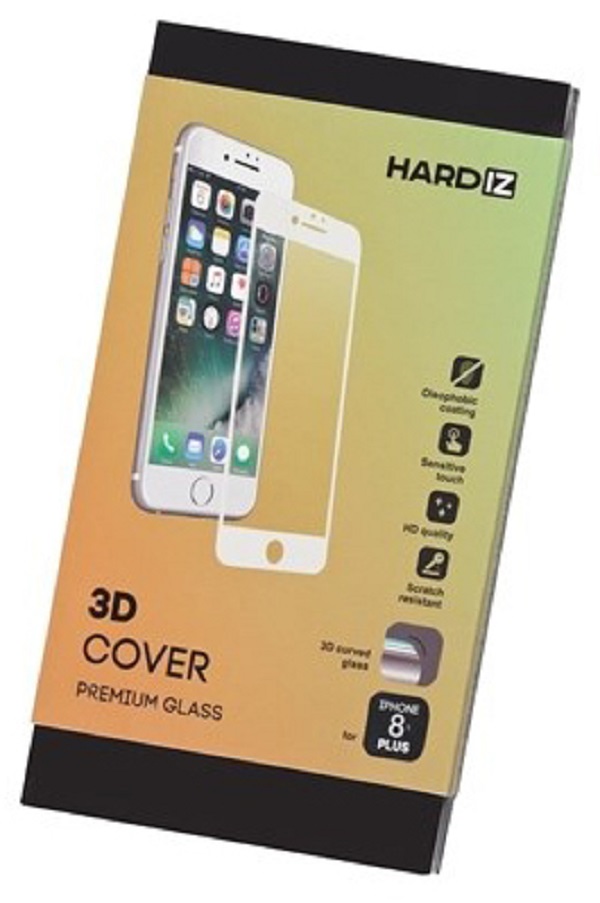 

Защитное стекло Hardiz для Apple iPhone 7 Plus/iPhone 8 Plus White, Premium Tempered 3D Glass