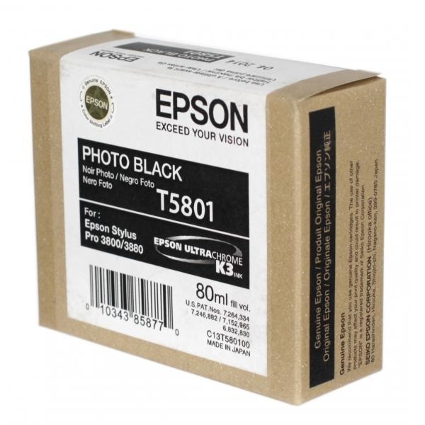 

Картридж для струйного принтера Epson C13T580100, черный, оригинал, C13T580100