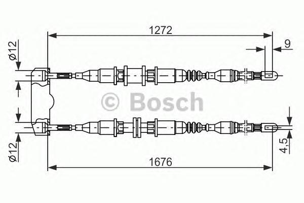 фото Трос cтояночного тормоза bosch 1987477136