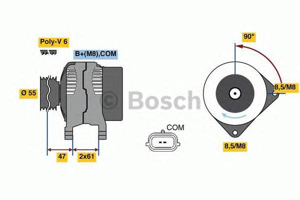 Генератор BOSCH 0986080800