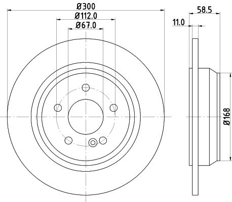 

Тормозной диск HELLA PAGID 8DD 355 106-891