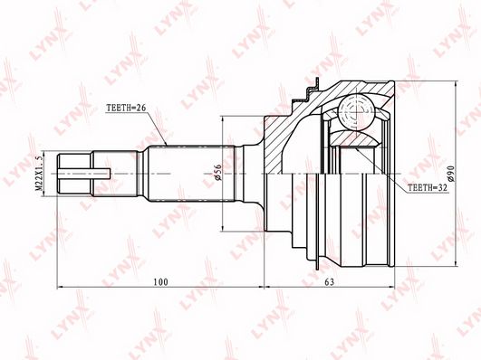 

Шрус LYNXauto CO-7538