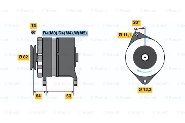 

Генератор BOSCH 0 986 039 130