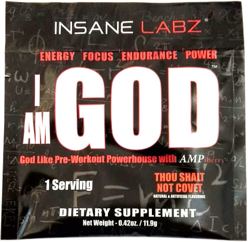 

Предтренировочный комплекс Insane Labz I Am God 12 г, натуральный, I Am God