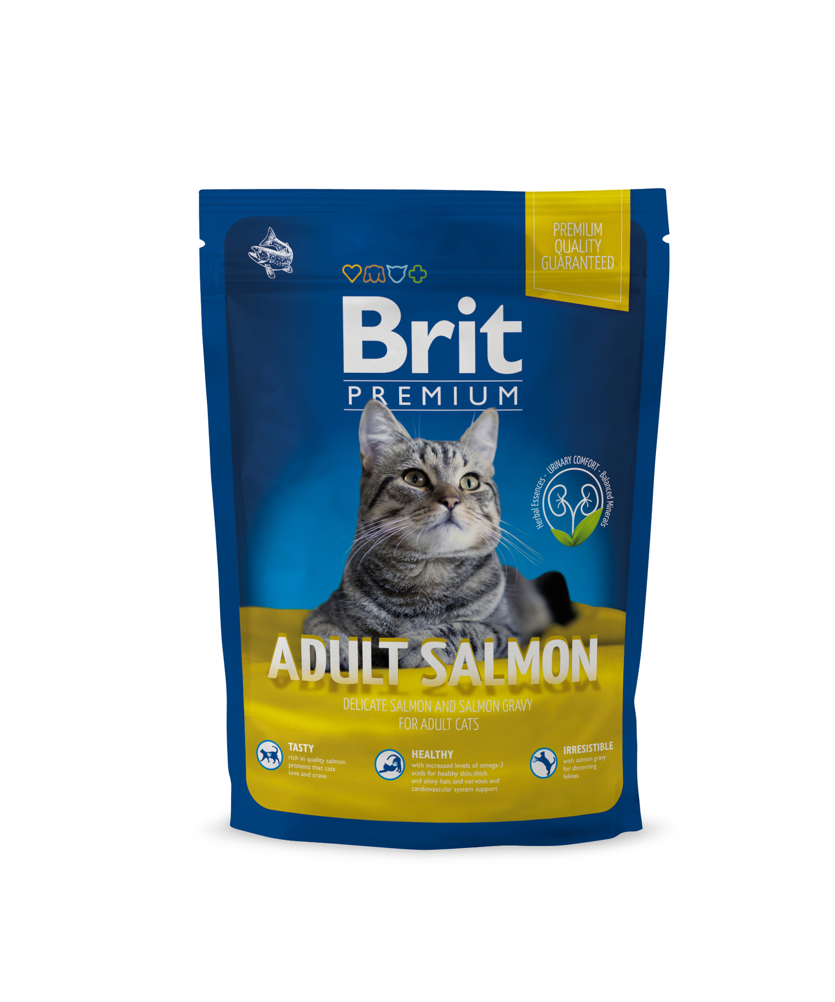 фото Сухой корм для кошек brit premium adult salmon, лосось, 0,3кг