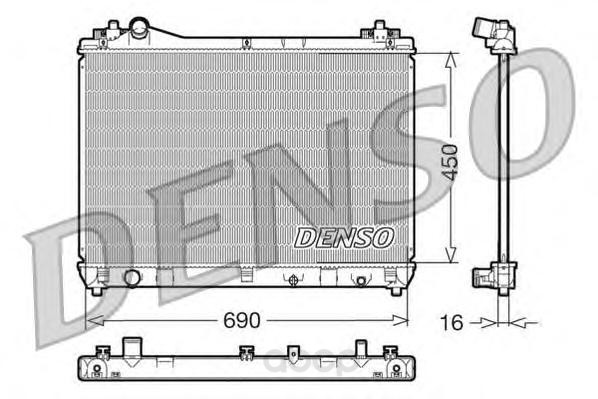 

Радиатор 690x450 Denso DRM47011