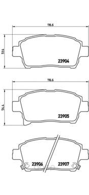 

Тормозные колодки brembo передние P83103