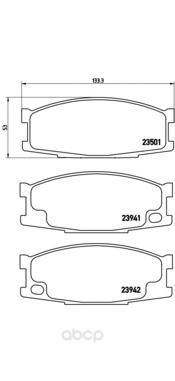 

Тормозные колодки дисковые brembo P54024