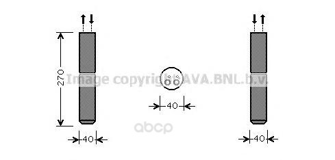 фото Осушитель кондиционера ava для renault clio grandtour kr0/1 1.2 16v/1.2 16v kr0s rtd493