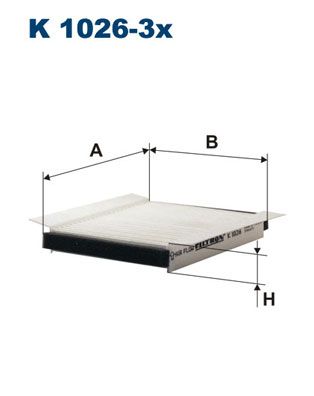 

Фильтр воздушный салона FILTRON K1026-3x