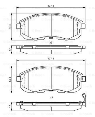 

Тормозные колодки Bosch дисковые 986495379