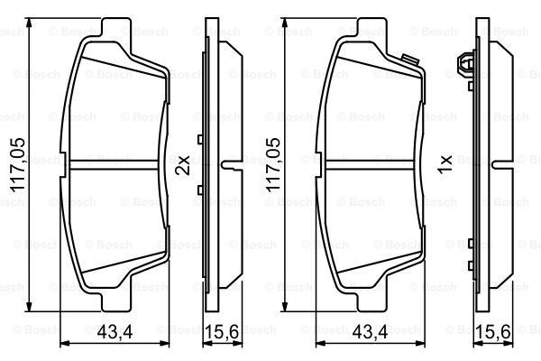 

Тормозные колодки Bosch дисковые 986494766