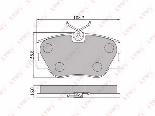 

Тормозные колодки LYNXauto дисковые BD5301