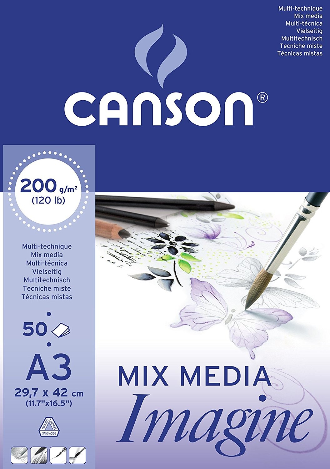 

Canson Альбом для графики Canson Imagine A3 мелкое зерно, 50 листов