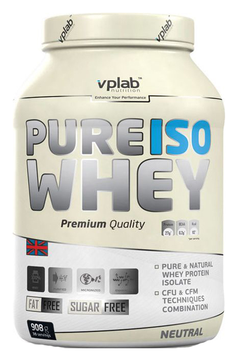 фото Протеин vplab pure iso whey, 910 г, neutral