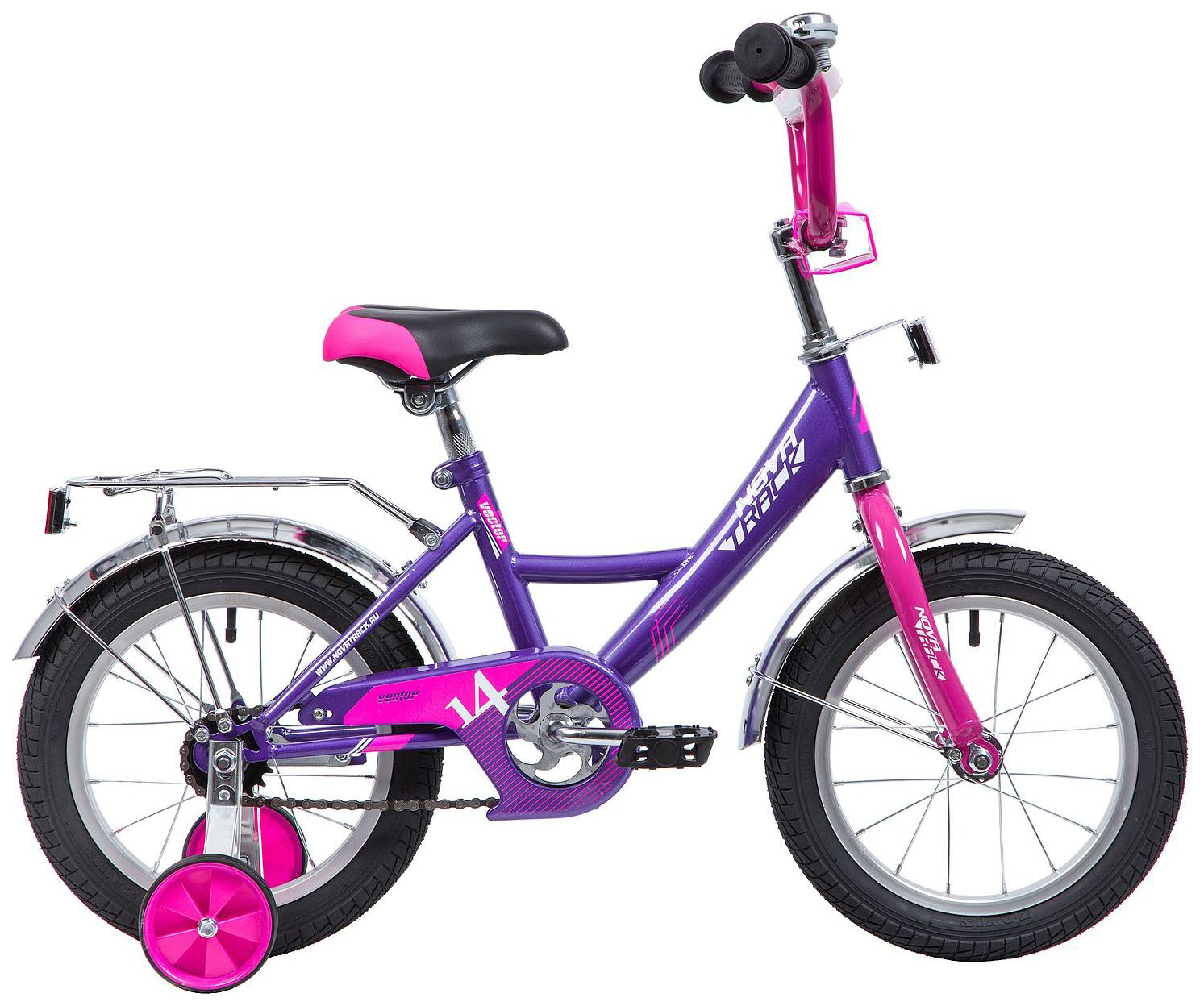 фото Велосипед двухколесный novatrack vector 16 фиолетовый