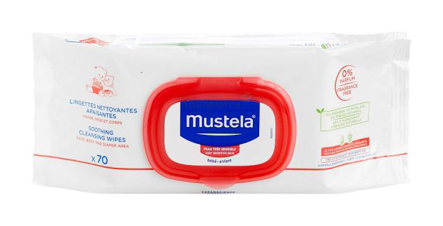 фото Салфетки mustela очищающие успокаивающие 70 шт