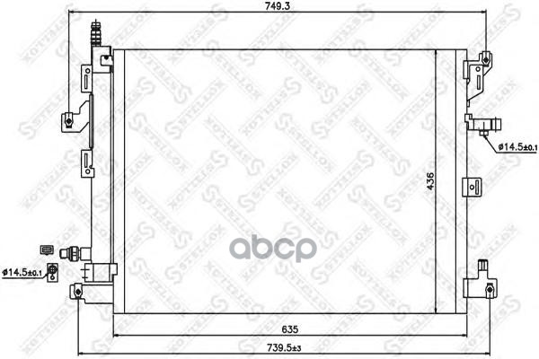 

Радиатор кондиционера Stellox 1045663SX