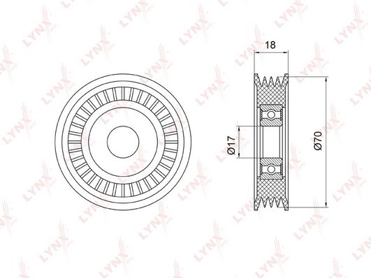 

Натяжной ролик LYNXauto PB-5023