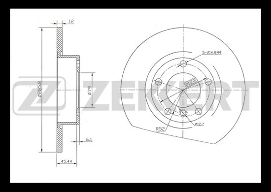 фото Тормозной диск zekkert bs-5003