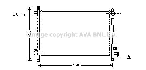 

Радиатор охлаждения двигателя AVA QUALITY COOLING CRA2080