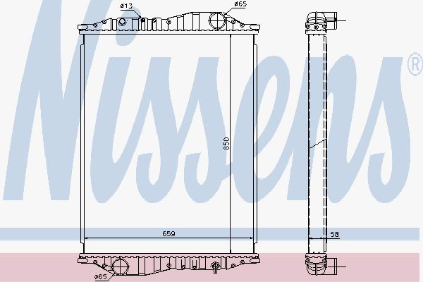 фото Радиатор охлаждения двигателя nissens 69600a