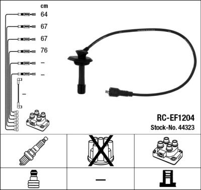 

Комплект проводов зажигания NGK 44323