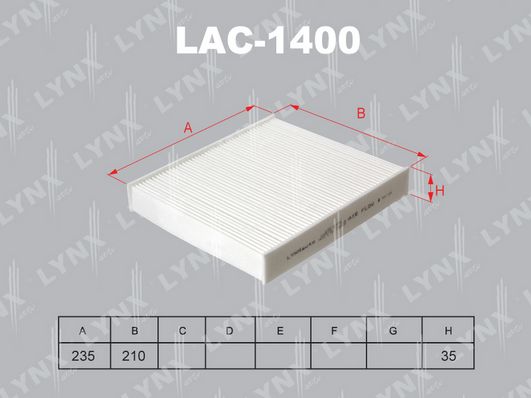 

Фильтр салона LYNXauto LAC-1400
