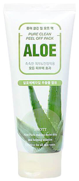 Маска для лица Jigott Aloe Pure Clean Peel Off Pack 180 мл кислородная маска ottie для глубокого очищения пор white bubble clean pore mask 100мл