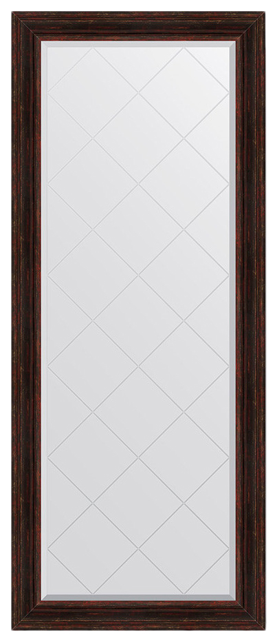 фото Зеркало напольное evoform с гравировкой в раме 80316043 84х204 см, тёмный прованс
