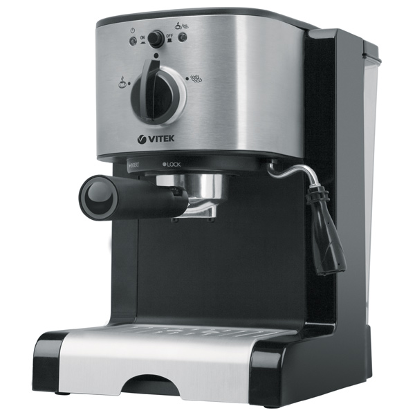 

Рожковая кофеварка Vitek VT-1513 BK Black, Черный;серебристый, VT-1513 BK