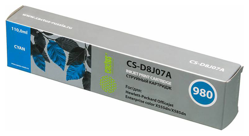 

Картридж для струйного принтера Cactus CS-D8J07A, Голубой, CS-D8J07A