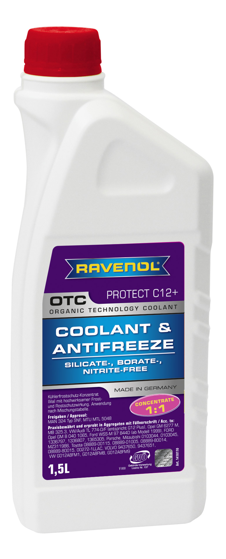 фото Антифриз ravenol g12 фиолетовый концентрат 1.5л