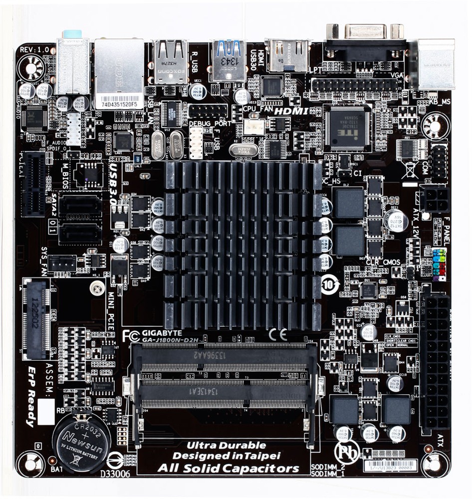 фото Материнская плата gigabyte ga-j1800n-d2h