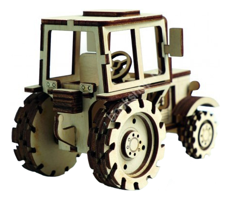 Конструктор деревянный Lemmo Трактор lemmo погрузчик 123 детали