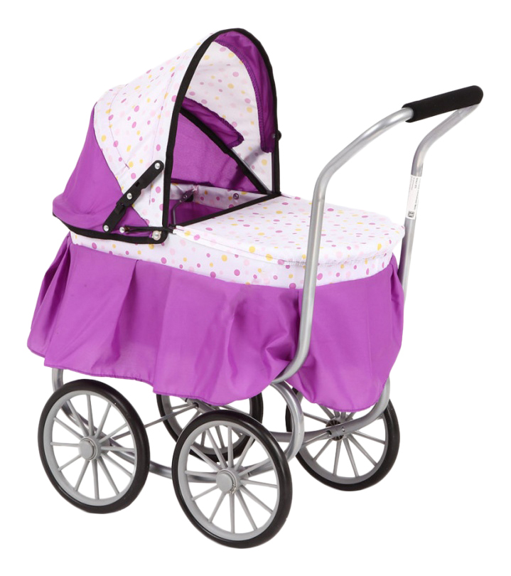 

Коляска-Люлька для кукол,Melobo 9678, Фиолетовый+Белый, фиолетовый + белый