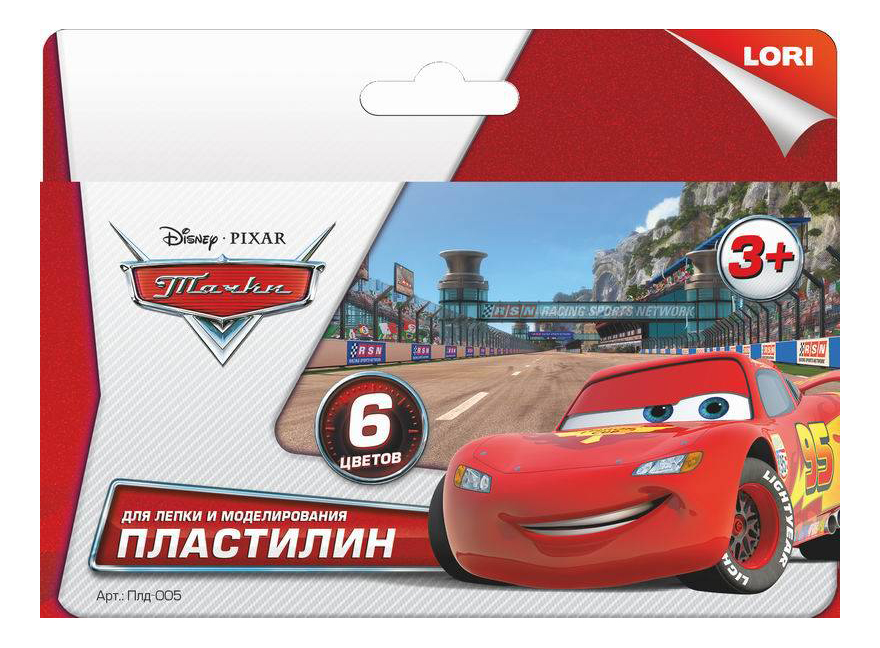 

Пластилин LORI Тачки 6 цветов Плд-005пц, тачки 6 цветов