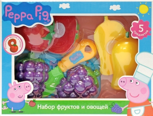 фото Игровой набор фруктов и овощей росмэн peppa pig, 5 предметов, 29888