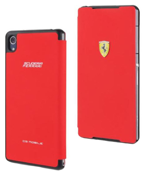 фото Чехол с крышкой muvit ferrari ultra slim case sesli0106 для sony z2 красный