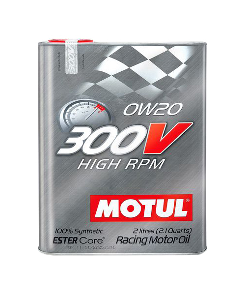 Моторное масло Motul 300V High RPM 104239 0W20 2л