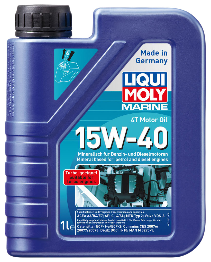 Моторное масло Liqui Moly Marine 4T Motor Oil 15W40 1л