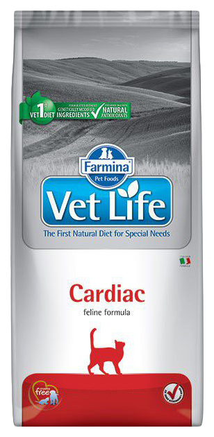 Сухой корм для кошек Farmina Vet Life Cardiac, курица, 0,4кг