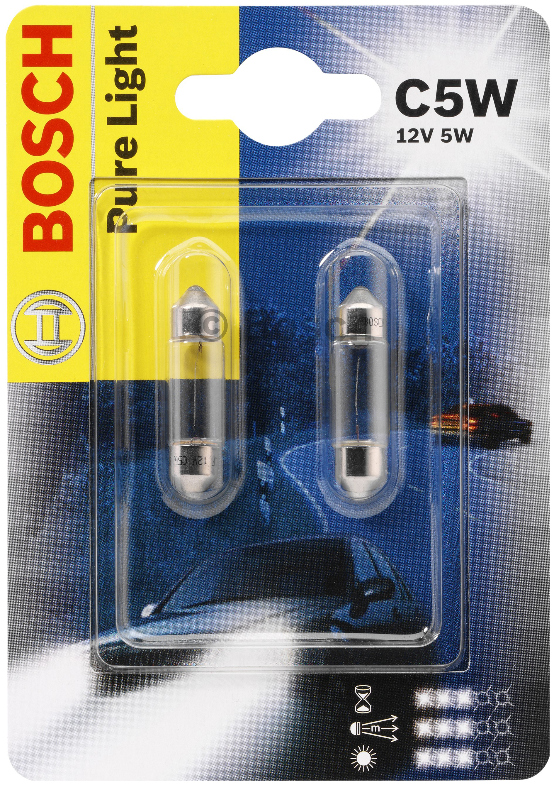 фото Лампа галогенная bosch pure light 5w sv8,5-8 1987301004