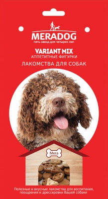 фото Лакомство для собак mera, variant mix, аппетитные фигурки, мясо, 2500г